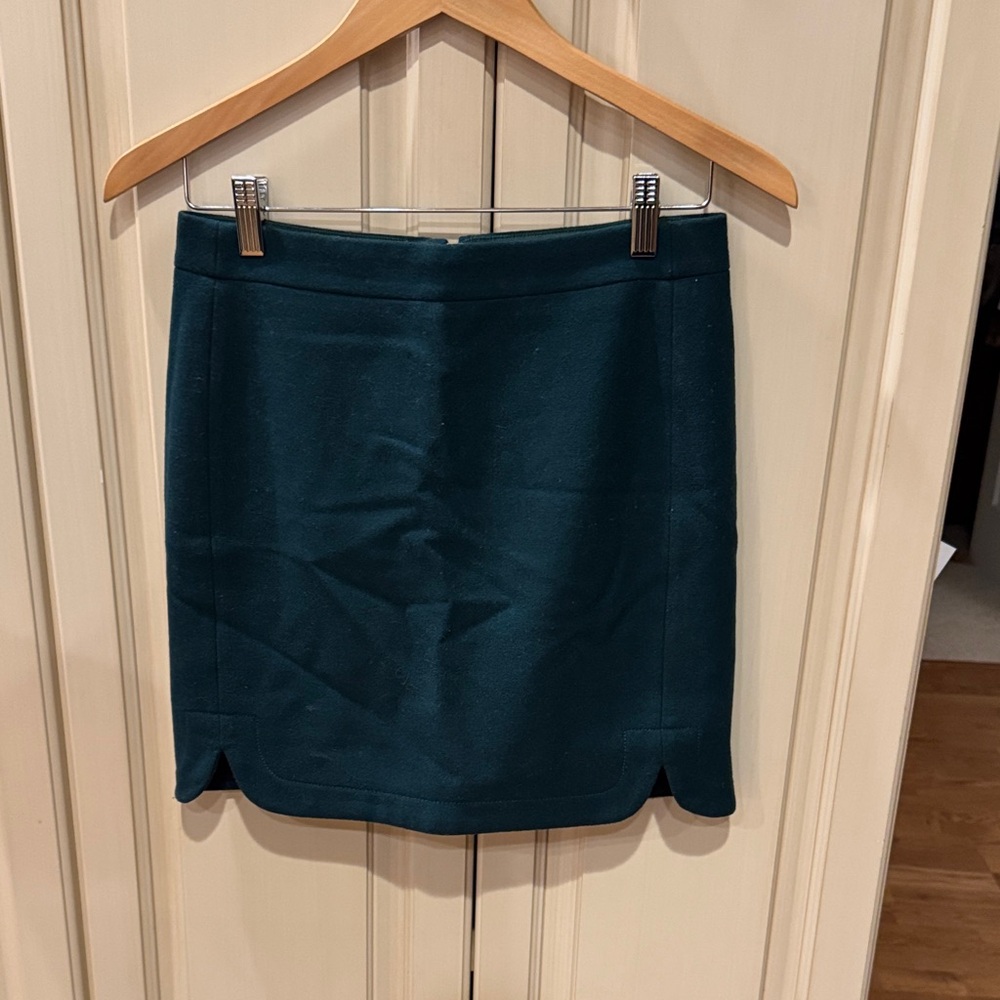 J. Crew Dark Teal Mini Skirt